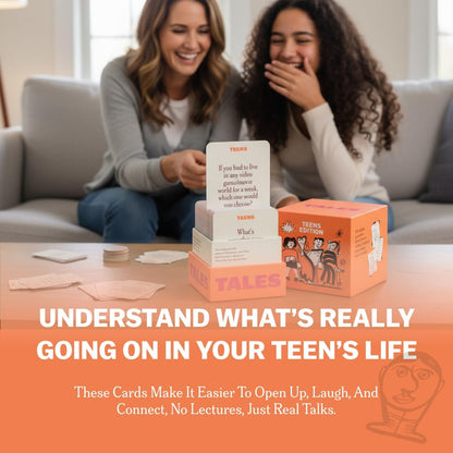 TALES 150 Conversation Cards, Friends Edition, Fun Friend Games for Adults, Teens, Kids, Perfect for Parties, Game Nights, Gifts & Gatherings, Conversations with Friends, Meaningful Connections