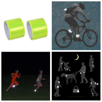 20 Pcs Reflector Snap Bands Fluorescent Slap Armbands High Visibility Slap Reflector Strips Safety Bands for Children Adults Boys and Girls When Cycling Running Hiking Jogging