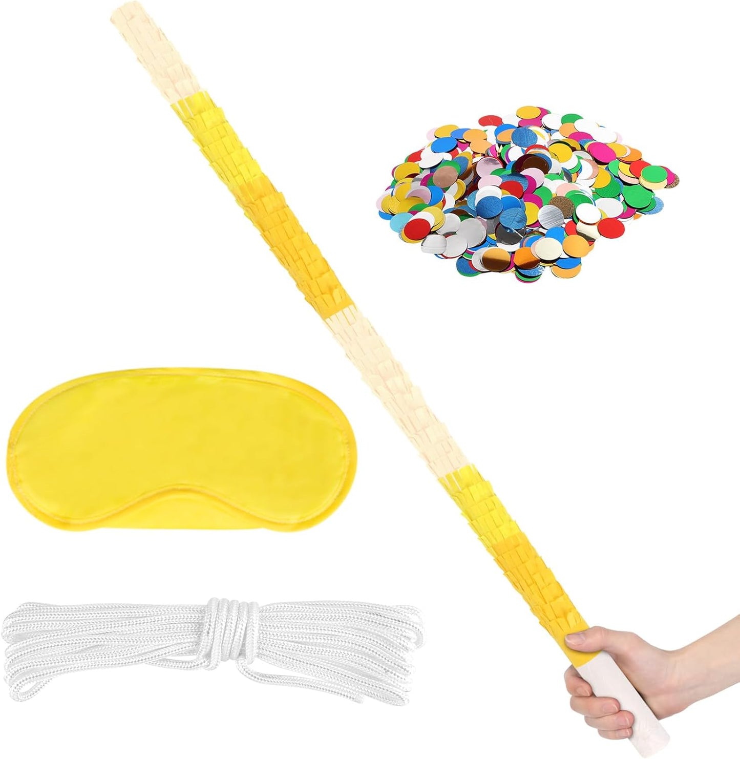 Dinosaur Pinata - Dinosaur Decorations with a Blindfold and Bat for Boys Girls Animal Themed Birthday Party Kids Classroom Game Decorations Supplies (15.7 x 11.4 x 3.1 Inches)