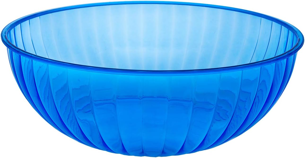 Party Essentials Hard Plastic 192-Ounce Serving Bowl, Neon Pink