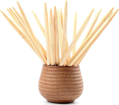HOPELF 4" Natural Bamboo Skewers Sticks for Appetiser，Fruit，Cocktail，Kabob，Chocolate Fountain，Grilling，Barbecue，Kitchen，Crafting and Party.More Size Choices 4"/6"/8"/10"/12"/14"/16"/17.5"/30"/36"