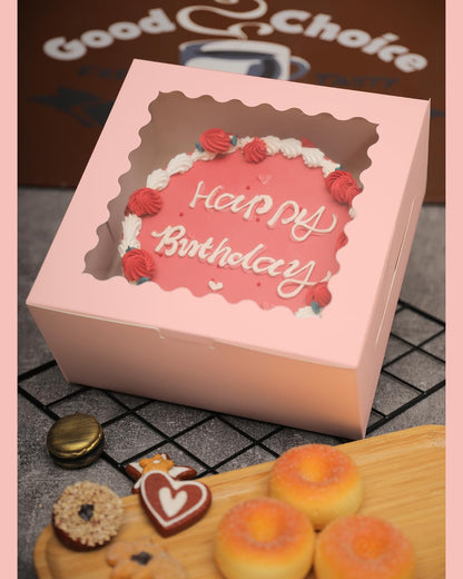 Bakepacker 36pcs 8x8x5 Inches Cake Boxes with Window 18-Packs Black 8 Inch Bakery Boxes (18 Cake Boxes +18 Cake Boards Included)