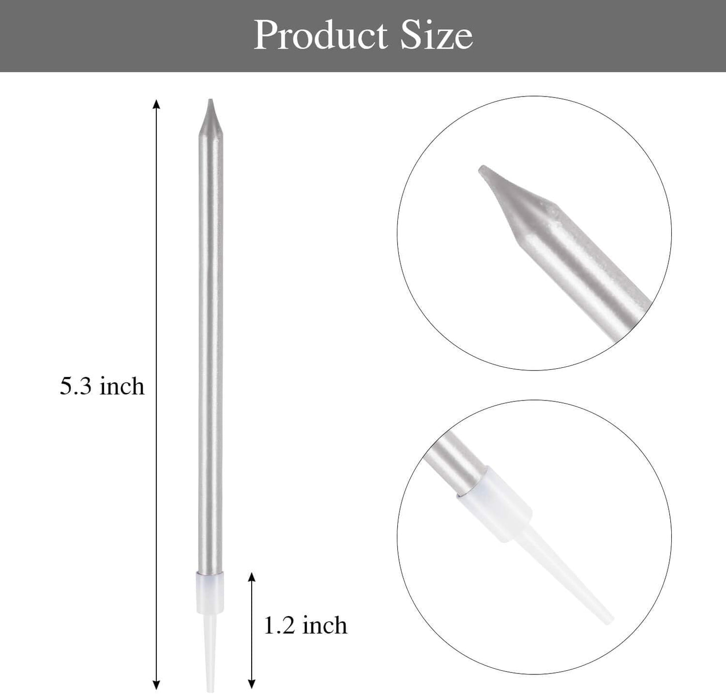 BEAN LIEVE 24-Count Birthday Candles - Long Thin Cake Candles Slow Burning Candles for Birthday, Wedding, Lucky Party Decoration (Champagne Gold)