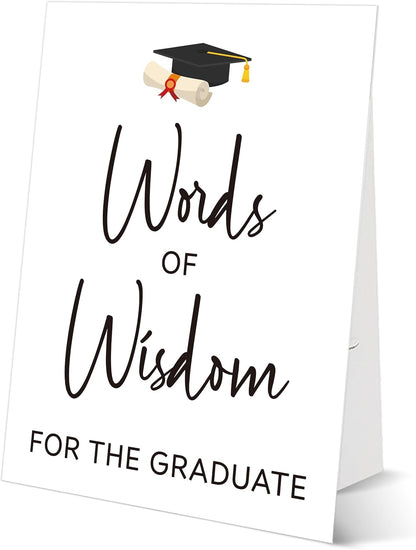 Graduation Tabletop Sign, Guestbook Sign, Include One 8×11 Signs with Holder, Graduation Party Signs for Class of 2026, High School College Grad Decoration - QF02