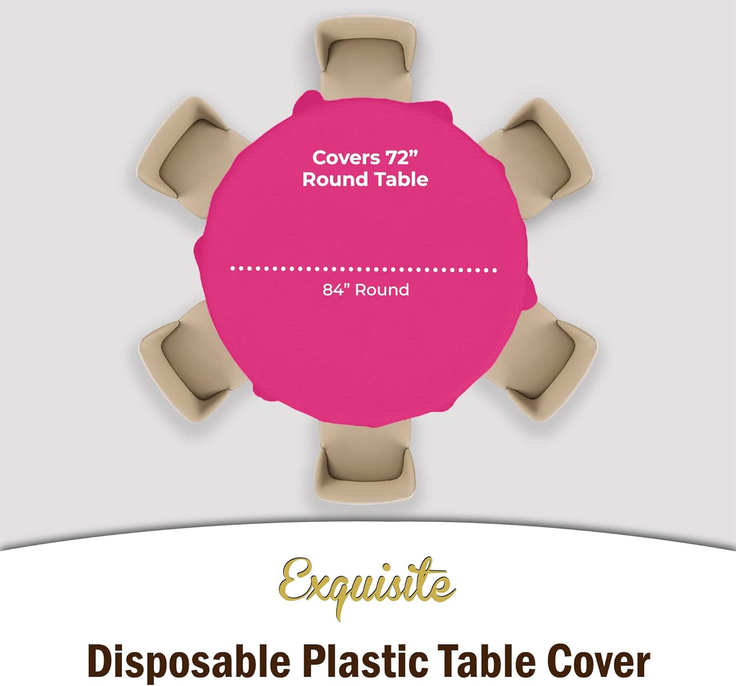 12-Pack Premium Plastic Tablecloth 54in. x 108in. Rectangle Table Cover - Dark Blue - Colors B