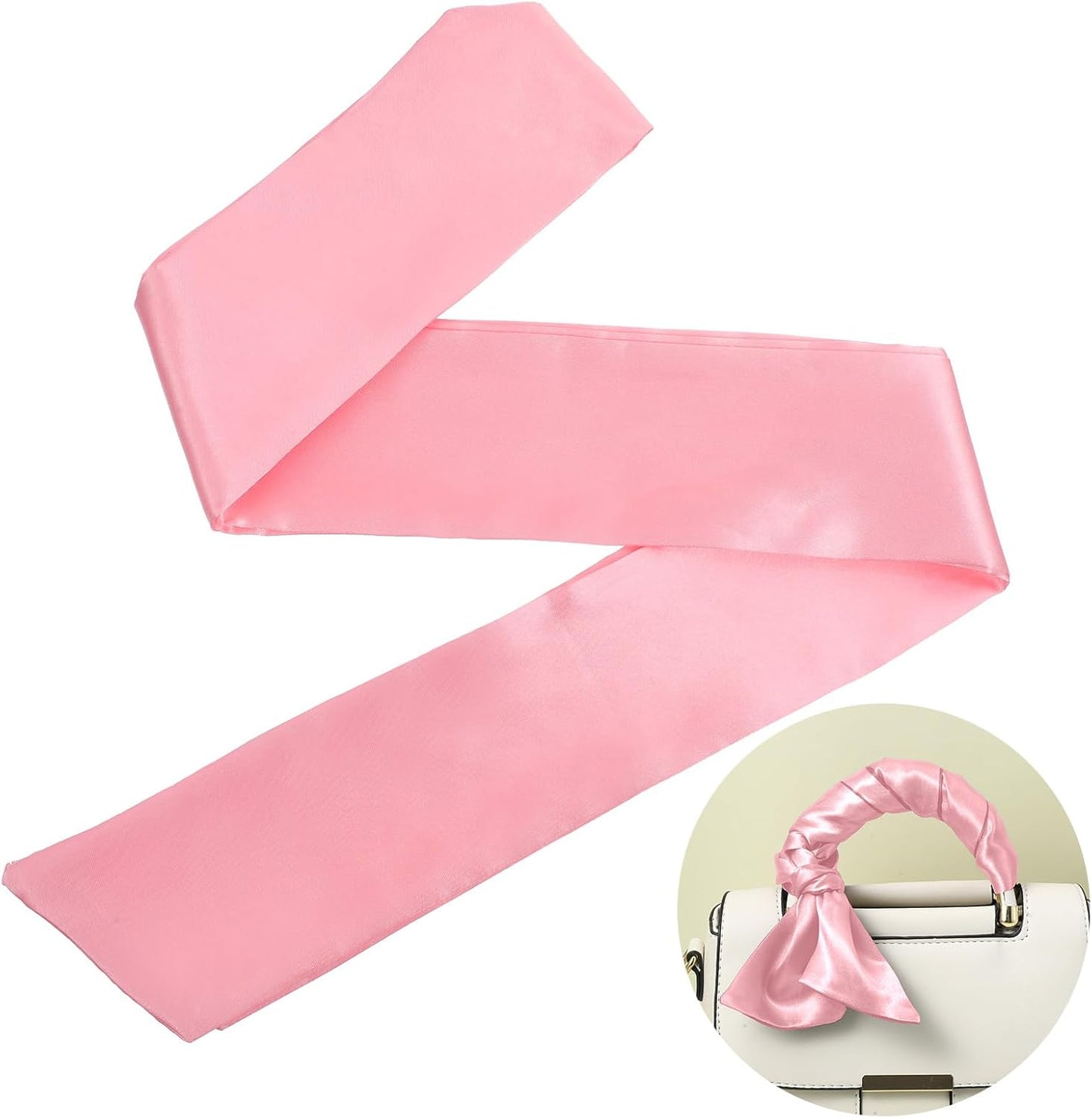 Tyqour 2 Pcs Soft Silk Blindfold for Adult Couples, Satin Blind Folds for Adult Play, Adjustable Blindfold for Party Games, 59 Inch V-Shaped Blackout Sleep Mask for Women Men Gift (Black, Pink)