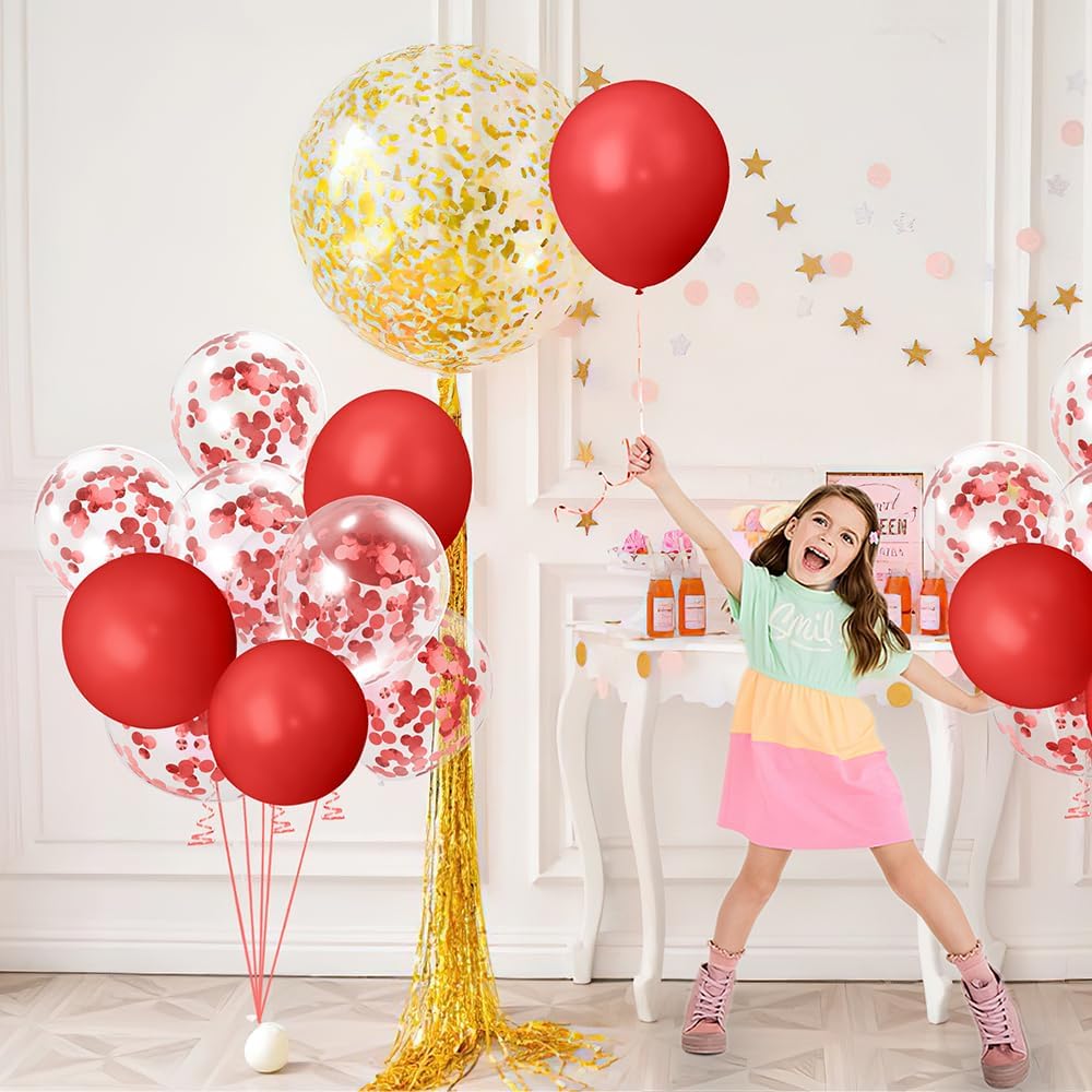 Gold Confetti Balloons, 50 Pcs 12 Inch, Glitter Gold Confetti Party Balloons, Party Decorations, Birthday Wedding Baby Shower Party Balloons Decorations