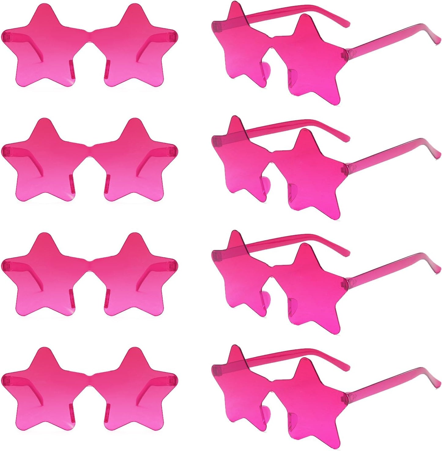LIULIUBTY Star Shaped Sunglasses, Heart Sunglasses for Bachelorette Party, Colorful Party Favors