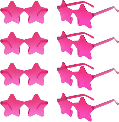 LIULIUBTY Star Shaped Sunglasses, Heart Sunglasses for Bachelorette Party, Colorful Party Favors