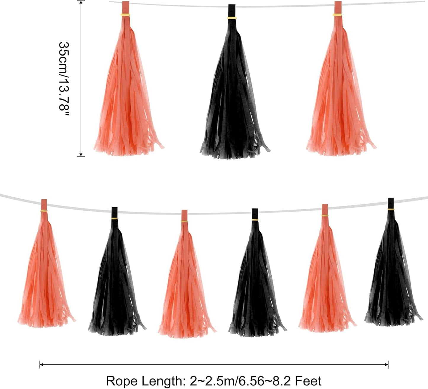 MECCANIXITY 20Pcs Light Blue Tassel Garland Banner with Rope Tissue Paper Tassels Party DIY Kits for Anniversary Wedding Birthday Party