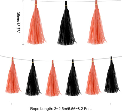 MECCANIXITY 20Pcs Light Blue Tassel Garland Banner with Rope Tissue Paper Tassels Party DIY Kits for Anniversary Wedding Birthday Party