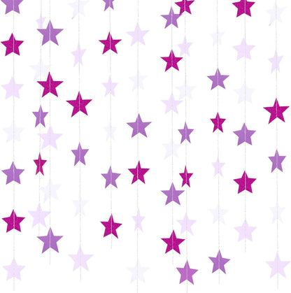 Patelai Glitter Star Garland Banner 2026 Graduation Decor 130 Feet Star Hanging Banner Twinkle Backdrop for Party Birthday Classroom Wedding Supplies(Gold)
