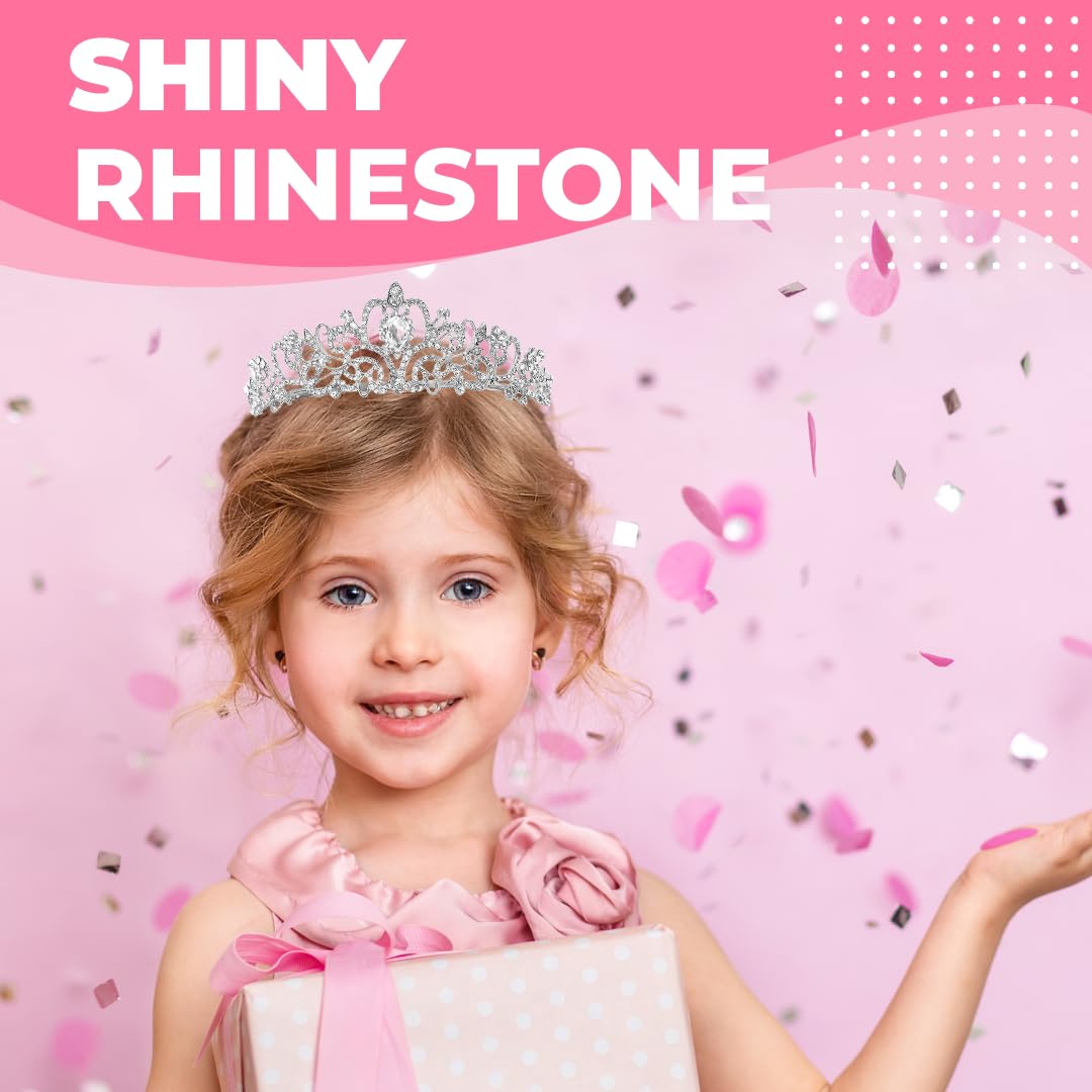 Birthday Tiara Crown with Sash for Women, Headband Hair Accessories for Wedding Party Costume
