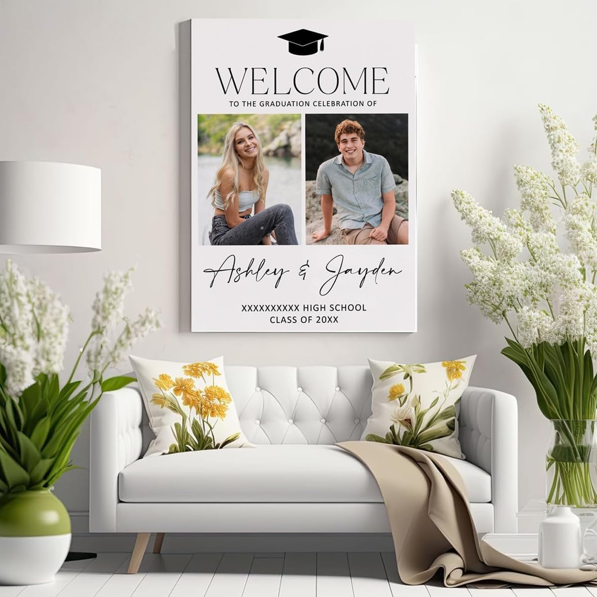 Graduation Party Welcome Sign, Photo Graduation Poster, Graduation Decorations, Grad Party Sign, Grad Welcome Sign, Graduation gift for best friend, Graduation gift for daughter, sister, brother - 1