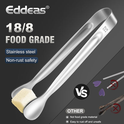 EDDEAS 12 PCS Small Serving Tongs, 4.3" Mini Gold Tongs, Gold Kitchen Tongs for Serving Food, Coffee Bar, Tea Party, Desserts Party and Ice Bucket