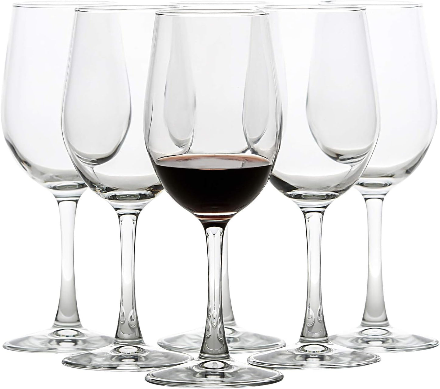 UMI UMIZILI 12 Ounce - Set of 12, Classic Durable Red/White Wine Glasses For Party