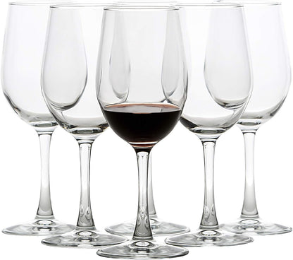 UMI UMIZILI 12 Ounce - Set of 12, Classic Durable Red/White Wine Glasses For Party