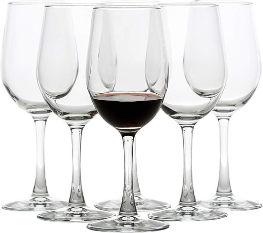 UMI UMIZILI 12 Ounce - Set of 12, Classic Durable Red/White Wine Glasses For Party