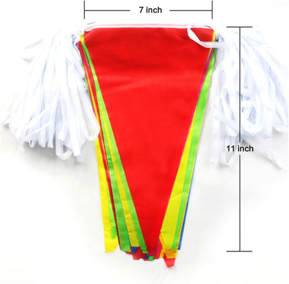 250pcs Multicolor Pennant Flags,LOOBJOYGAME 263Ft Nylon Fabric Decorations Grand Opening Banner Rope