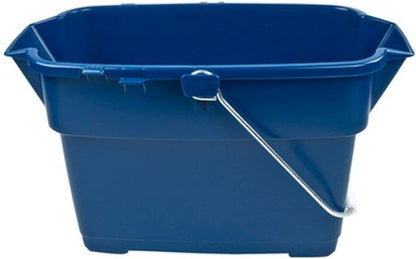 Rubbermaid Roughneck Square Bucket 12-Quart Blue Sturdy Pail Bucket Organizer Household Cleaning Supplies Projects Mopping Storage Comfortable Durable Grip Pour Handle