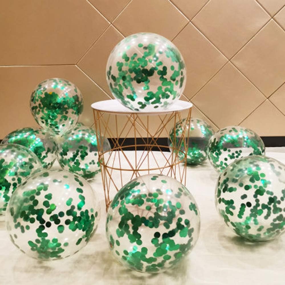Party Balloons 12inch 50 Pcs Latex Confetti Balloons Birthday Balloons Party Decoration Wedding Baby Shower Christmas Party-Confetti Silver