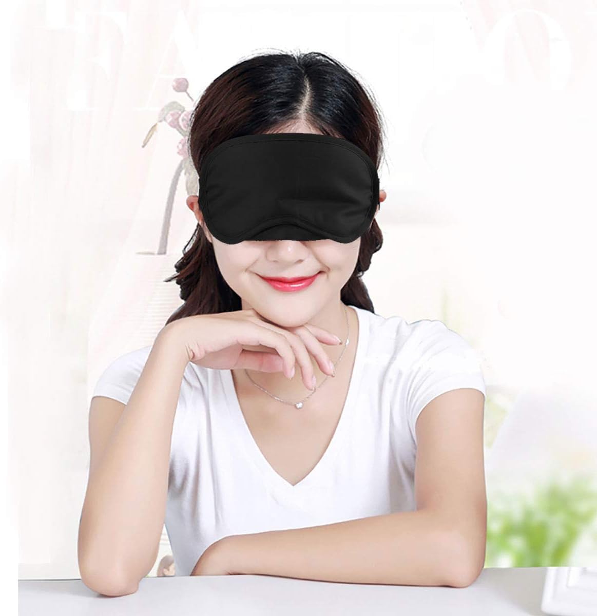 Wobe 30 pcs Black Eye Mask Cover, Sleep Mask with Nose Pad and Elastic Straps Comfortable Lightweight Blindfold Eyeshade Eyepatch for Kids Women Men for Travel Sleep or Party Supplies Game
