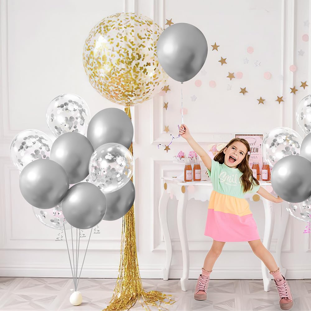 Gold Confetti Balloons, 50 Pcs 12 Inch, Glitter Gold Confetti Party Balloons, Party Decorations, Birthday Wedding Baby Shower Party Balloons Decorations