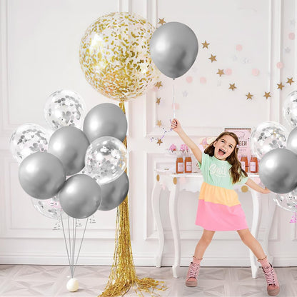 Gold Confetti Balloons, 50 Pcs 12 Inch, Glitter Gold Confetti Party Balloons, Party Decorations, Birthday Wedding Baby Shower Party Balloons Decorations