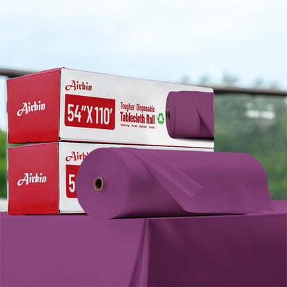 Plastic Table Cloth, 310 Ft X 54 in Disposable Tablecloth White Plastic Tablecloth with Any Cut Sliding Cutters Premium Table Cover Roll for Picnics, Parties, Birthdays, Weddings