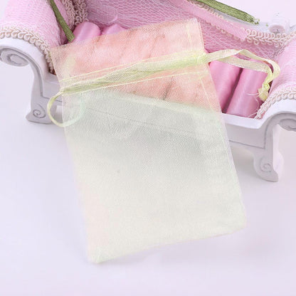 Wudygirl 100pcs 5X7 Inches White Organza Bags Christmas Drawstring Pouches Party Wedding Favor Bags Goodie bags(White 5x7)