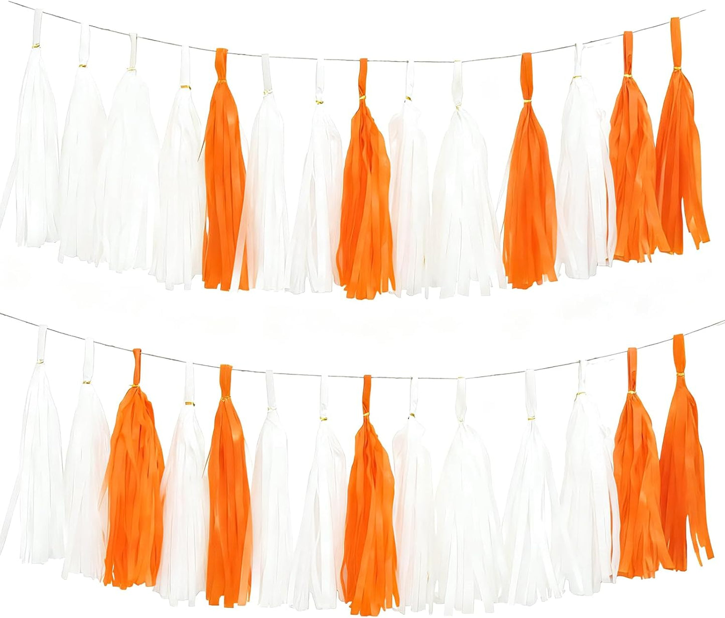 Tassel Garland Tissue Paper Tassel Banner,Tassels Party Decorations for Wedding,Birthday,Bridal/Baby Shower,Pack of 15 (Burgundy/Black/Silver)