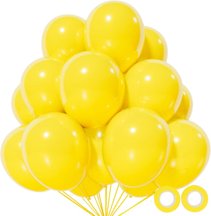 110pcs Black Balloon 12 inch, Black Latex Balloons for Birthday Party Baby Shower Wedding(with 2 Ribbons). - Colors A
