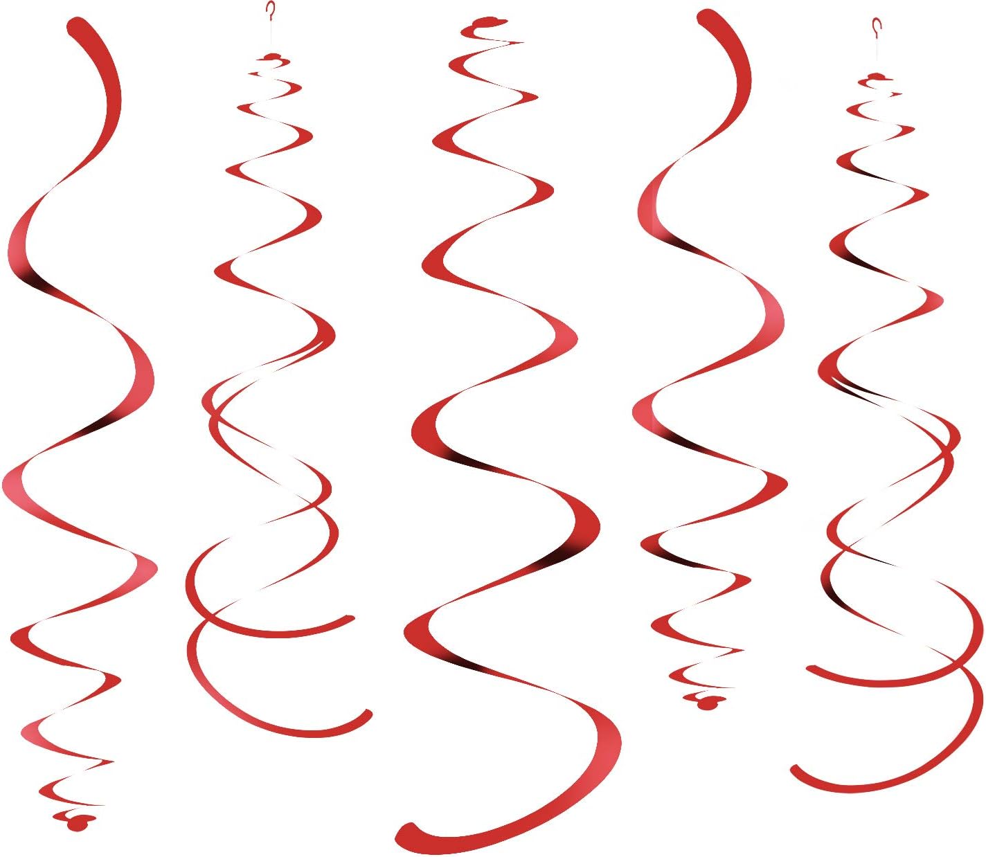 Gold Party Hanging Swirl Decorations Plastic Streamer for Ceiling, Pack of 28