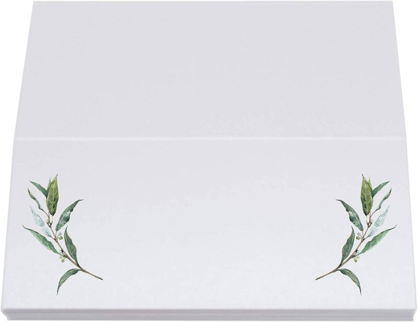 Laurel Wreath and Greenery Corner Printable Place Cards, Set of 60 (10 Sheets), Laser & Inkjet Printers - Wedding, Party, Dinner, and Special Events - Made in the USA
