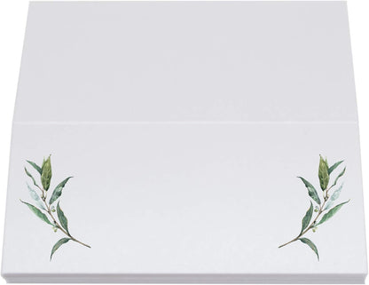 Laurel Wreath and Greenery Corner Printable Place Cards, Set of 60 (10 Sheets), Laser & Inkjet Printers - Wedding, Party, Dinner, and Special Events - Made in the USA