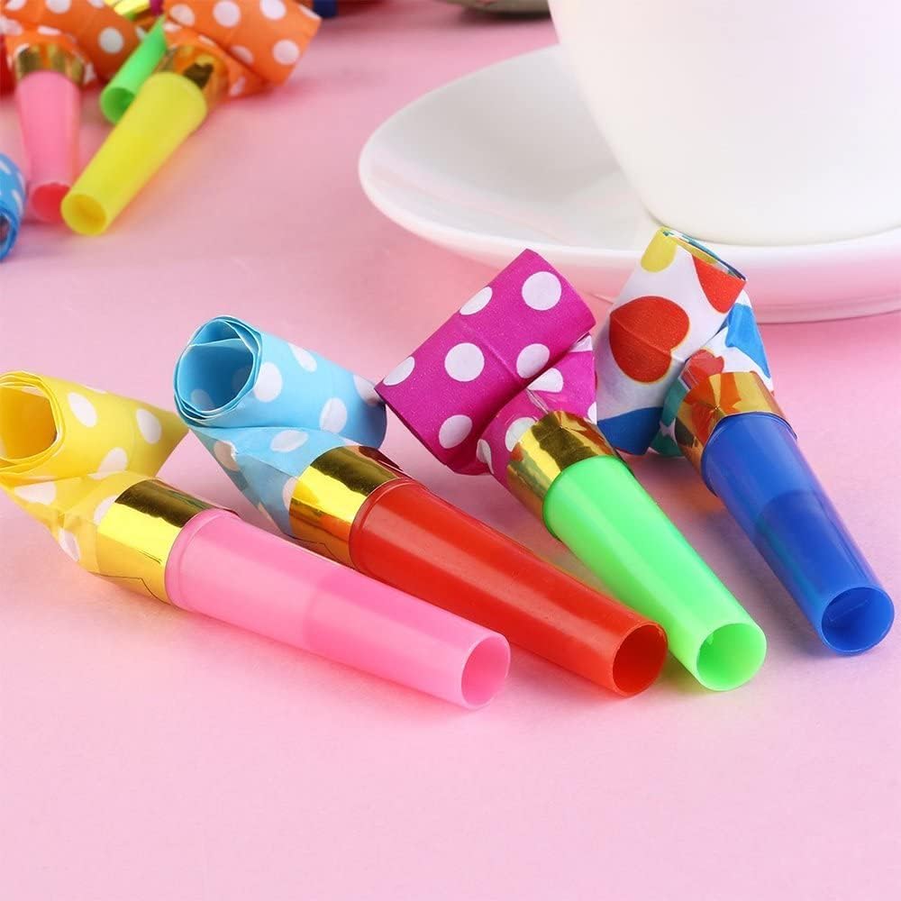 30 Pcs Colorful Party Blower Musical Blowouts Whistles Funny Party Noisemakers Party Horns Party Supplies, Noisemakers
