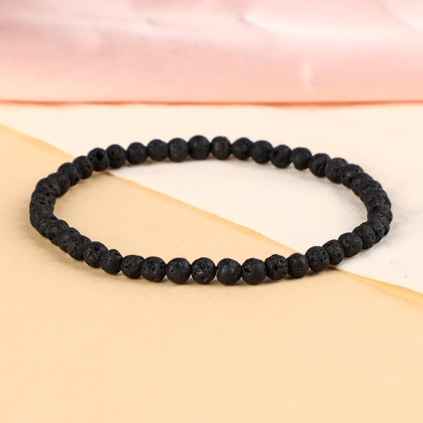 LPBeads Handmade Natural Gemstone Stretch Elastic Bracelet Healing Crystal Round Stone Beads Jewelry Gifts for Women Men