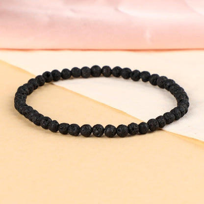 LPBeads Handmade Natural Gemstone Stretch Elastic Bracelet Healing Crystal Round Stone Beads Jewelry Gifts for Women Men