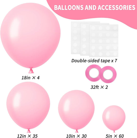 RUBFAC Gold Balloons 129pcs Different Sizes 18 12 10 5 Inch, Metallic Gold Balloon Garland Arch Kit for Graduation Party Wedding Holiday Happy Birthday Decoration - Colors A