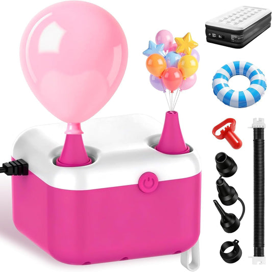 3 in 1 Balloon Pump Electric,Balloon Pump,Electric Air Pump,Quick-Fill Inflator/Deflator Pumps for Party Decoration Balloon, Pool, Floats, Air Mattress Bed, Swimming Ring