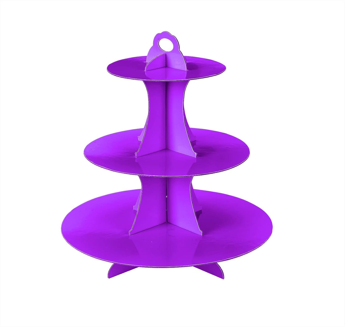 YLDW Cupcake Stand, 3-Tier Cupcake Stand Display, Cardboard Cup Cake Tower Stand, Disposable Dessert Stand for Birthday Tea Party Baby Shower Treat Decorations, Pink