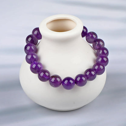 LPBeads Handmade Natural Gemstone Stretch Elastic Bracelet Healing Crystal Round Stone Beads Jewelry Gifts for Women Men