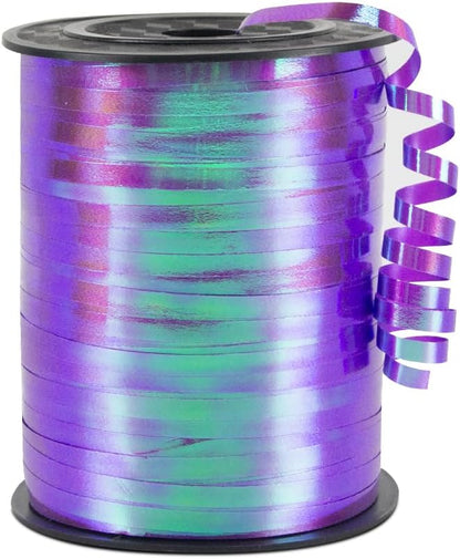 KMER LIFE White Crimped Curling Ribbon, 1/5" Wide x 500 Yards Christmas Curling Ribbons for Gift Wrapping, Party Decoration, Balloon String, Crafting, Balloon Ribbons for Florist Flower (1 Roll)