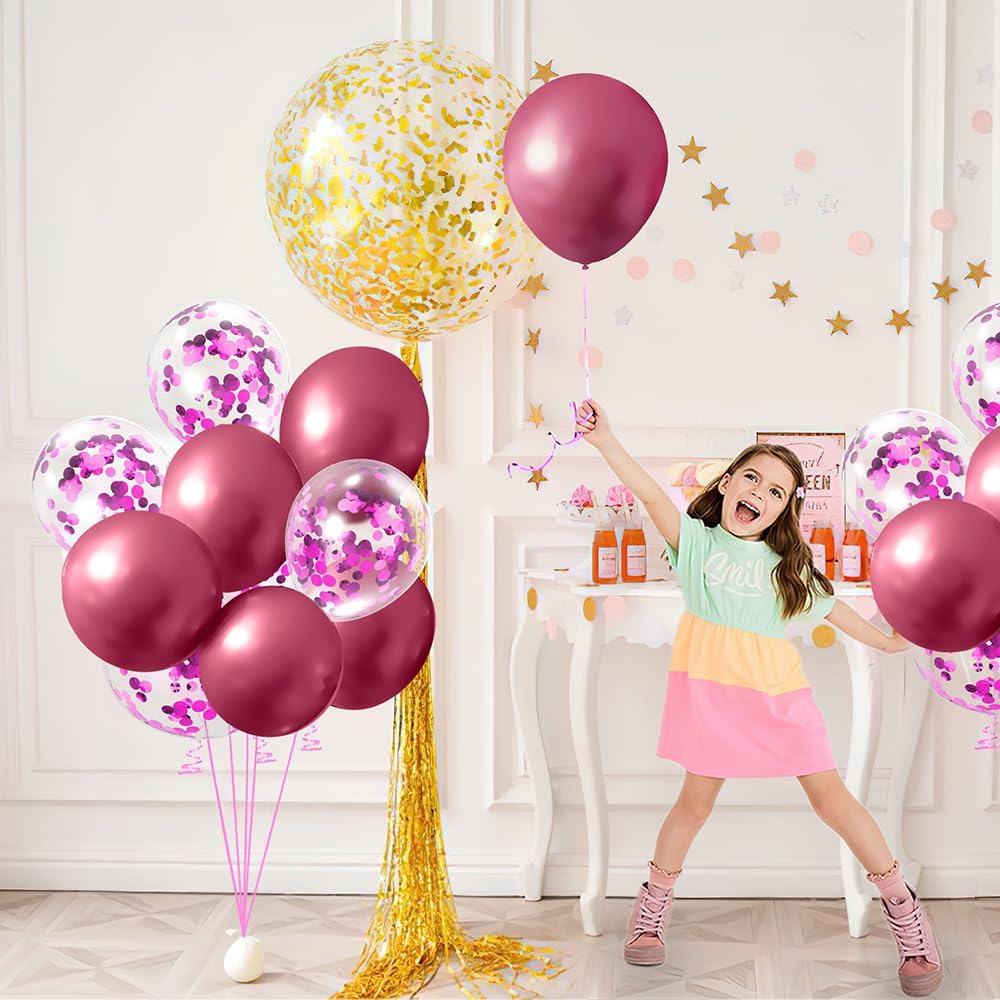 Gold Confetti Balloons, 50 Pcs 12 Inch, Glitter Gold Confetti Party Balloons, Party Decorations, Birthday Wedding Baby Shower Party Balloons Decorations