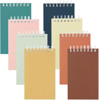 24 Pcs Mini Notebook Party Favor Small Pocket Notebook Colorful Shiny Cover Notebooks Small Spiral Notepad Memo Note Pads for Work Home Office School Classroom Supplies