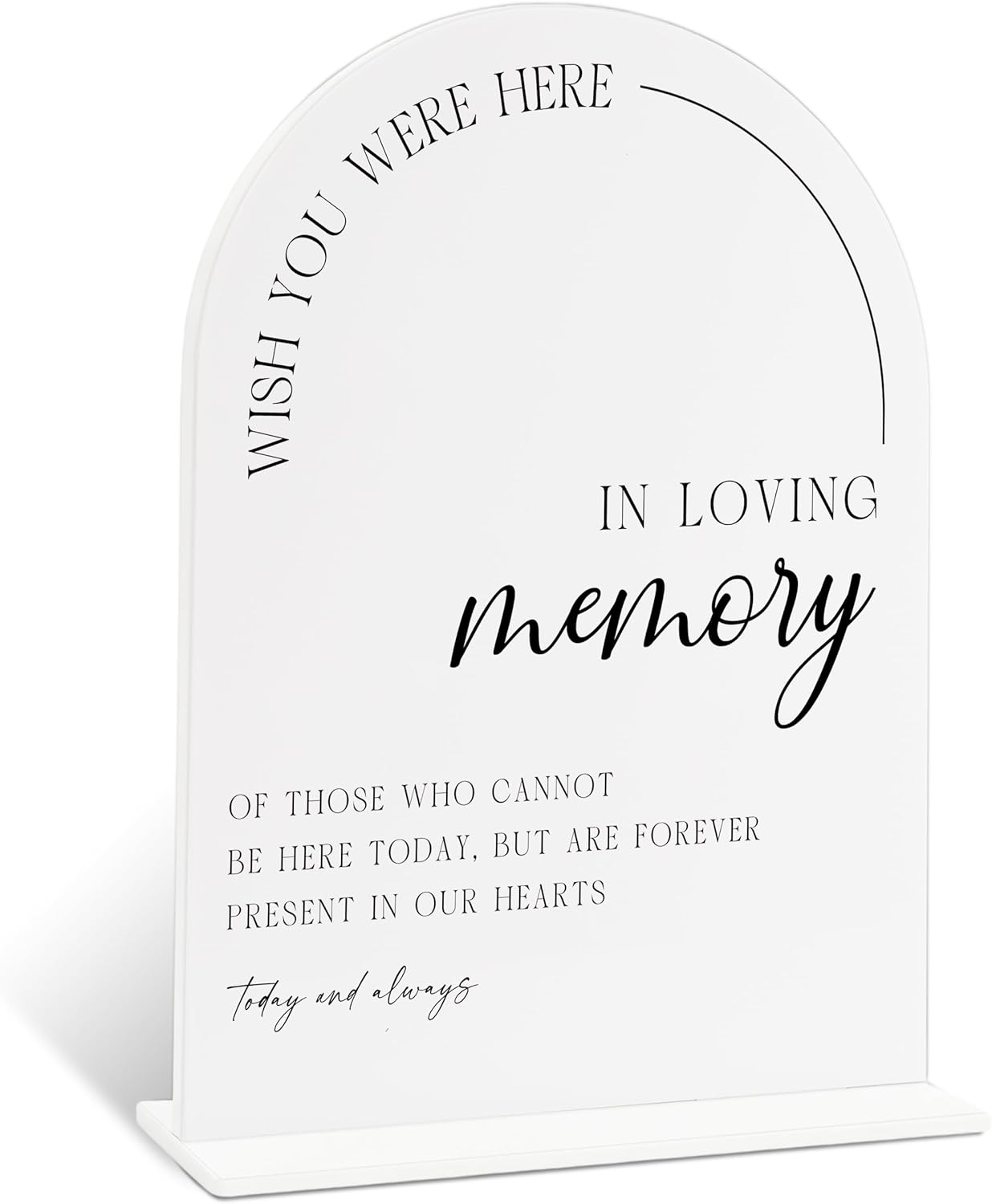 Sign Our Bible Wedding Sign, White Acrylic Wedding Guest Book Sign, Bridal Shower Decor, Elegant Arch Acrylic Table Top Signs for Reception Marriage Engagement Party Decorations
