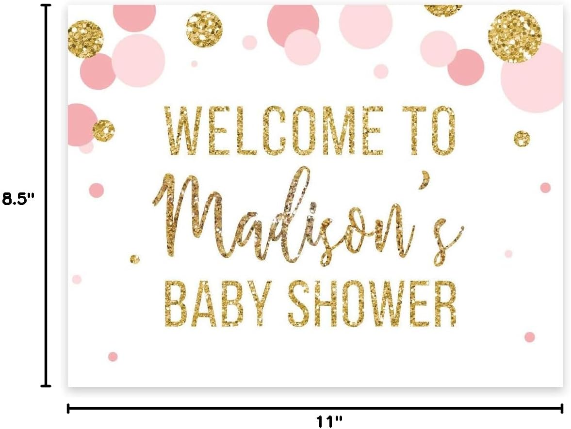 Andaz Press Blush Pink Gold Glitter Girl Baby Shower, Printable Table Tent Place Cards, 20-Pack, Seat Placement Cards Blank Place Cards For Table Settings Name Cards for Wedding, Graduation Food Cards - Colors B