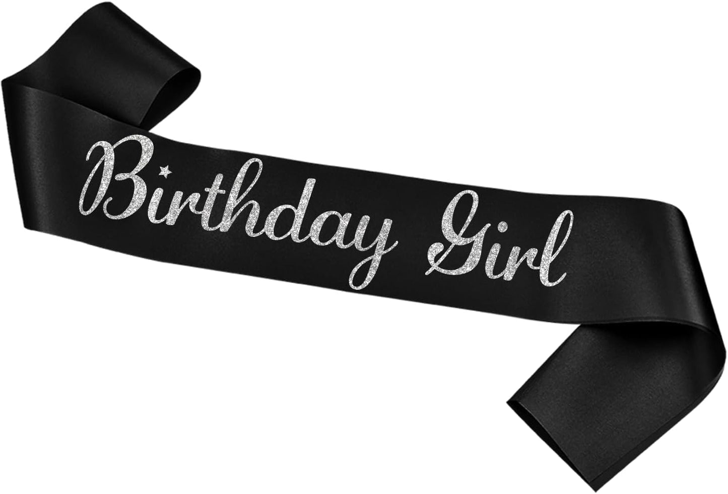 Birthday Girl Sash, White Silver Sash for Women and Girls, Birthday Party Decorations, Satin Material, One Size Fits Most