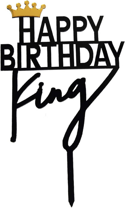 DIY Happy birthday Cake Topper Black Acrylic