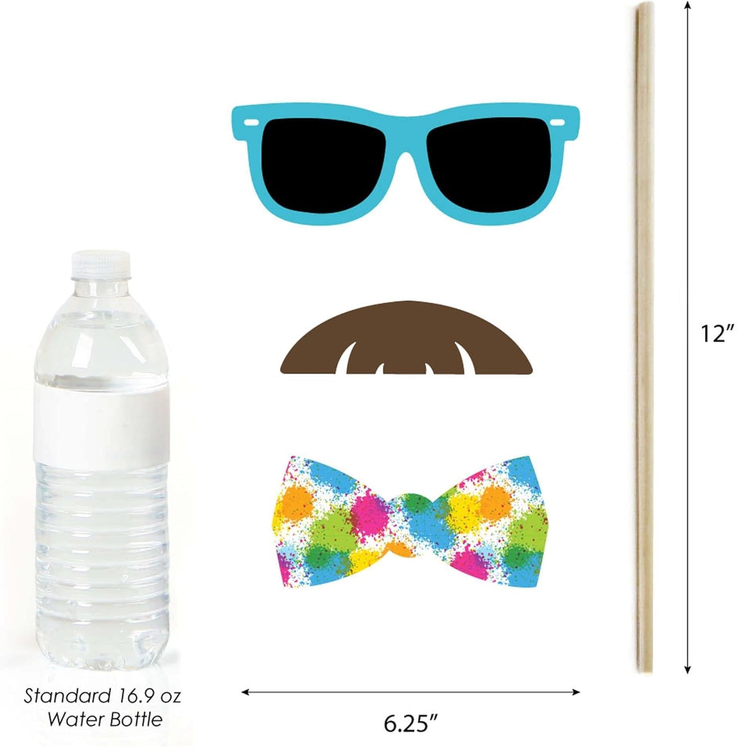 Big Dot of Happiness 80's Retro - Totally 1980s Photo Booth Props Kit - 20 Count